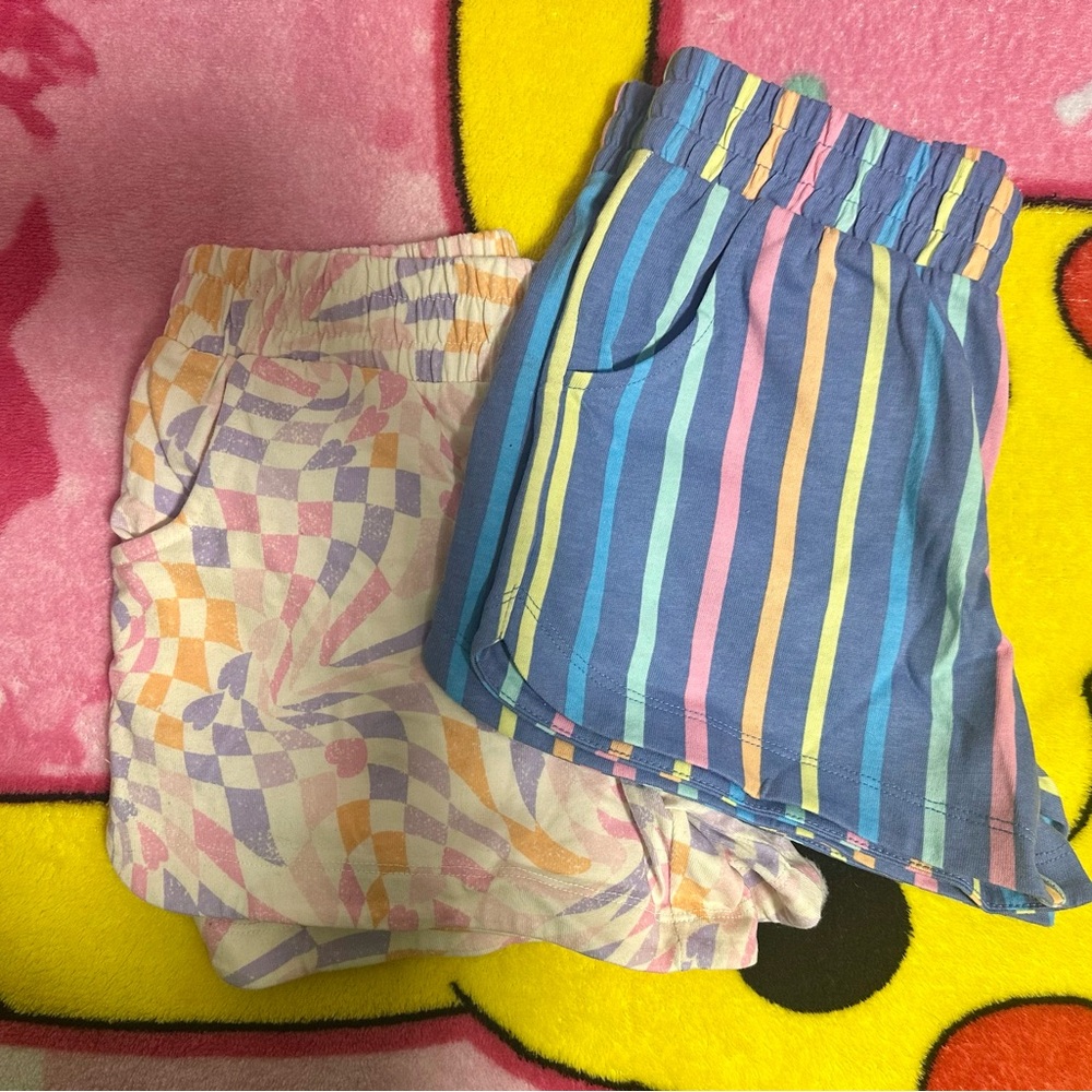 Colorful Striped and Checkered Kids Shorts